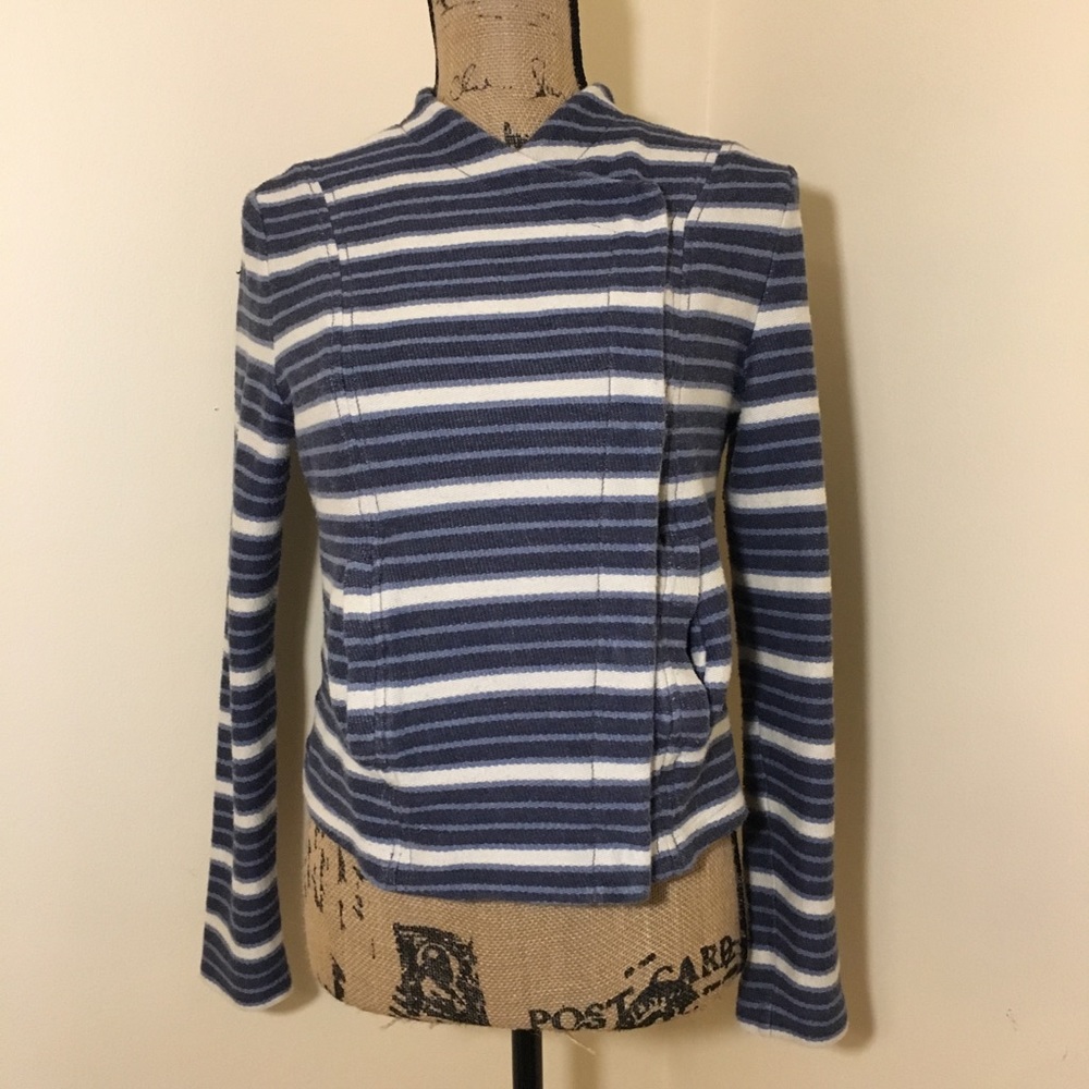 Lou & Grey Striped Jacket with Snap Buttons